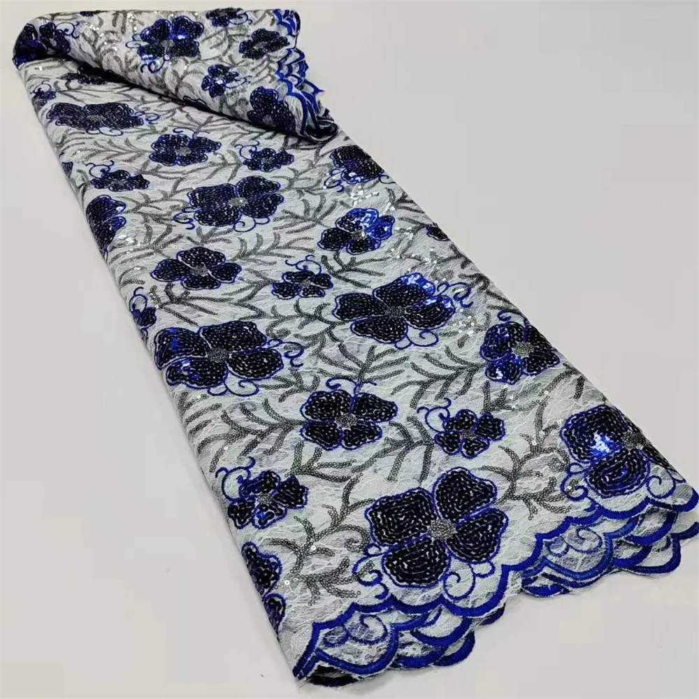 Зеленая африканская кружевная ткань шантинтили с блестками нигерийская для