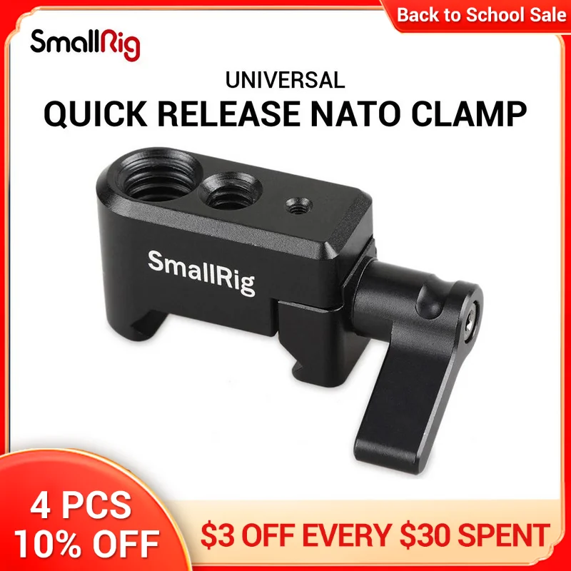 

SmallRig Quick Release Clamp NATO Standard Clamp with 1/4"-20 and 3/8"-16 Mounting Holes for DIY Magic Arm Rig - 1973