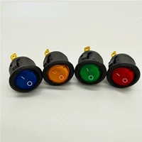 5pcs 20mm kcd1 led switch 10a 12v light power switch car button lights onoff 3pin round rocker switch diy