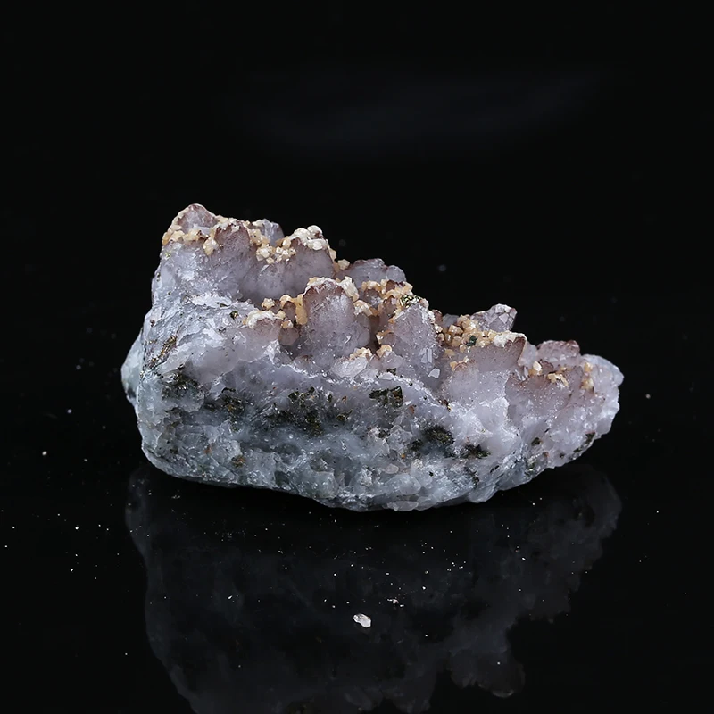 Natural DIY Jewelry Drusy Quartz With Pyrite Raw Material Gemstone Crystal Cluster Gifts Mineral Specimens 67x30x35mm 91g