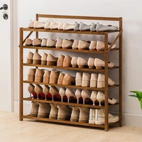 bamboo shoe rack tier modern foldable japanese shoe rack space saving partition storage armoires de salon furniture cabinet