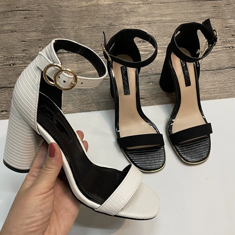 

Beige Heeled Sandals Fashion Womens Shoes 2022 Buckle Strap Large Size Open Toe Espadrilles Platform Black Gladiator Luxury Comf