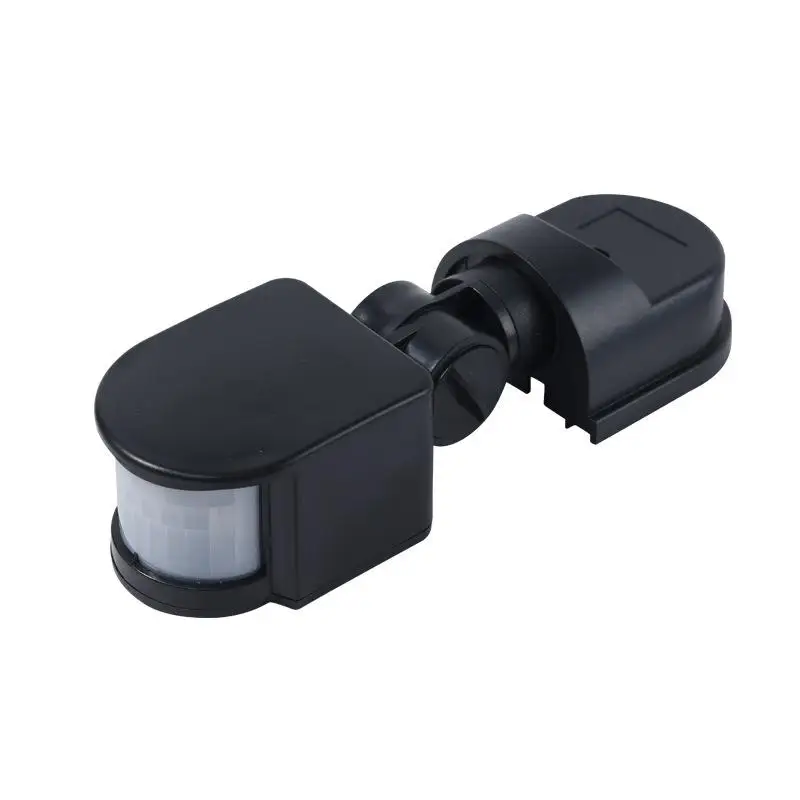 

110-240V Portable Sensor Switch Plastic Detector Outdoor 180 degree Detection Motion Sensor blk/white