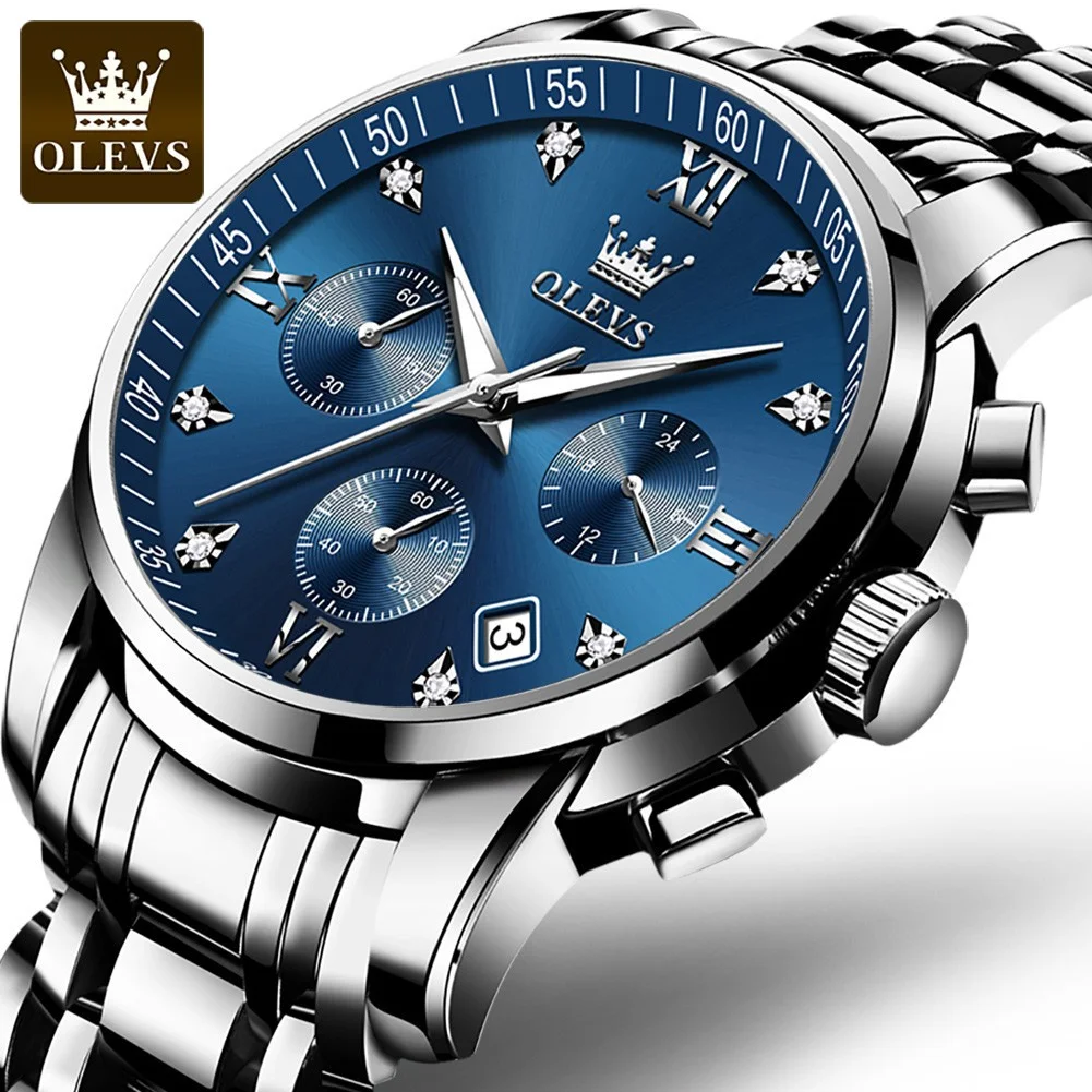 

Watch For Men Multifunction Luminous Waterproof Automatic Calendar Quartz Analog Chronograph