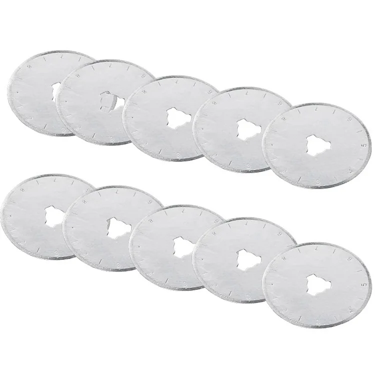 Promotion! 10Pcs Rotary Cutter Refill Blades Patchwork Fabric Leather Craft Steel Circular Sewing Quilting Cutters |