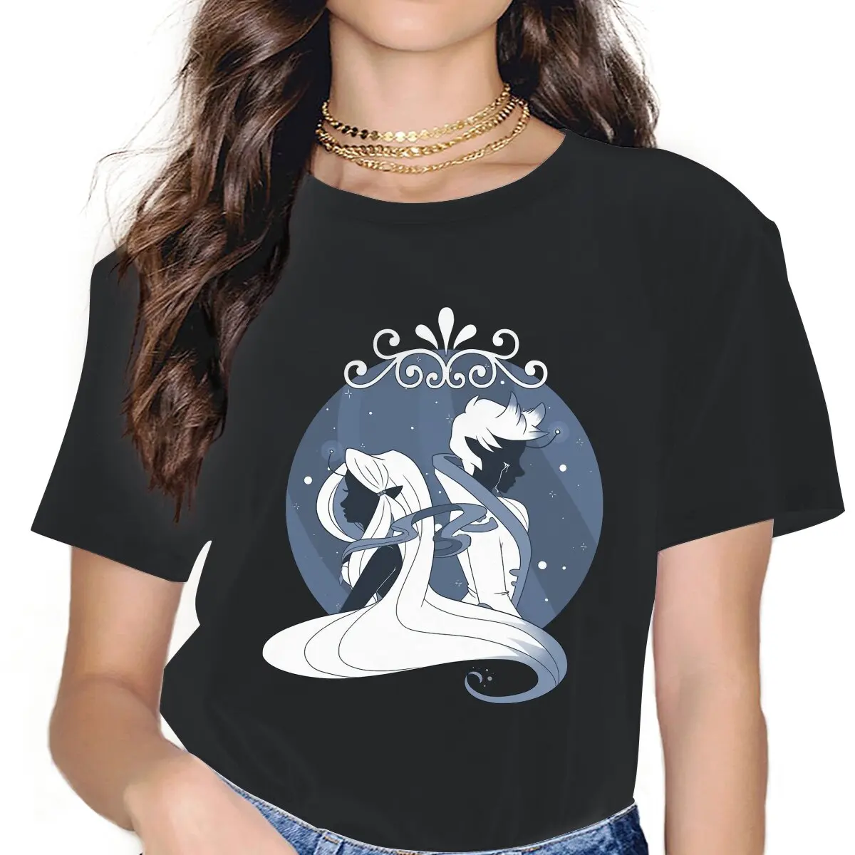 

Женская футболка с принцессой и надписью Essential, одежда из чистого хлопка с мультяшным изображением пчелы и пуппикота, потрясающие футболки, ...