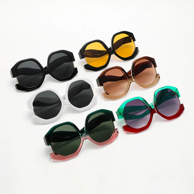 Модные негабаритные солнцезащитные очки кошачий глаз женские новые