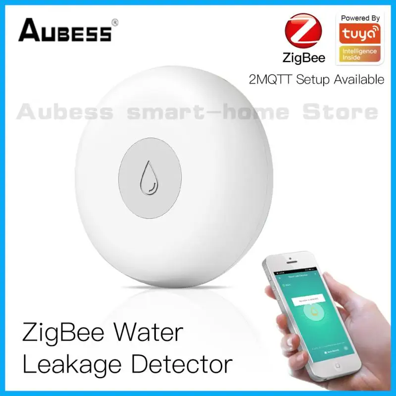 

Aubess Tuya Home Alarm Water Leakage Alarm Independent ZIGBEE Leak Sensor Detector Flood Alert Overflow Security Alarm System