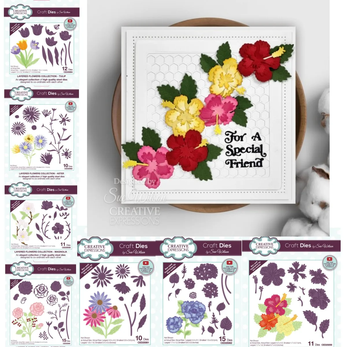 Коллекция весенних цветов в саду металлические трафареты для скрапбукинга