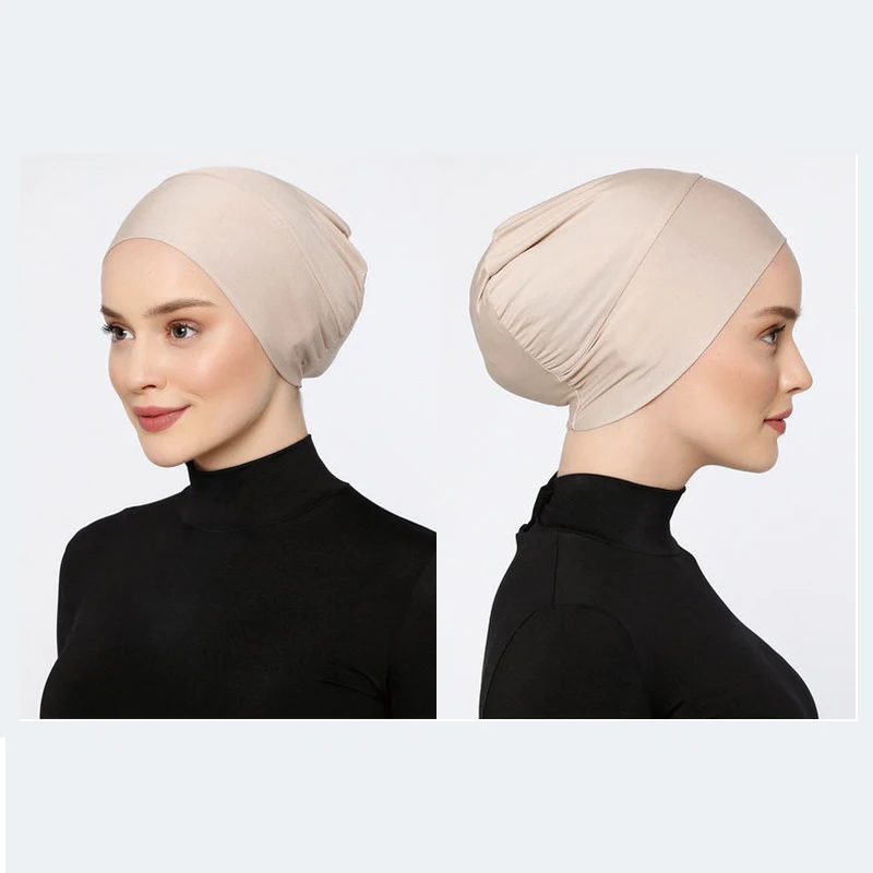 Islamic Black Sport Modal Hijab Undercap Abaya Hijabs For Woman Muslim Abayas Jersey Turbans Turban Instant Head Wrap Women Cap