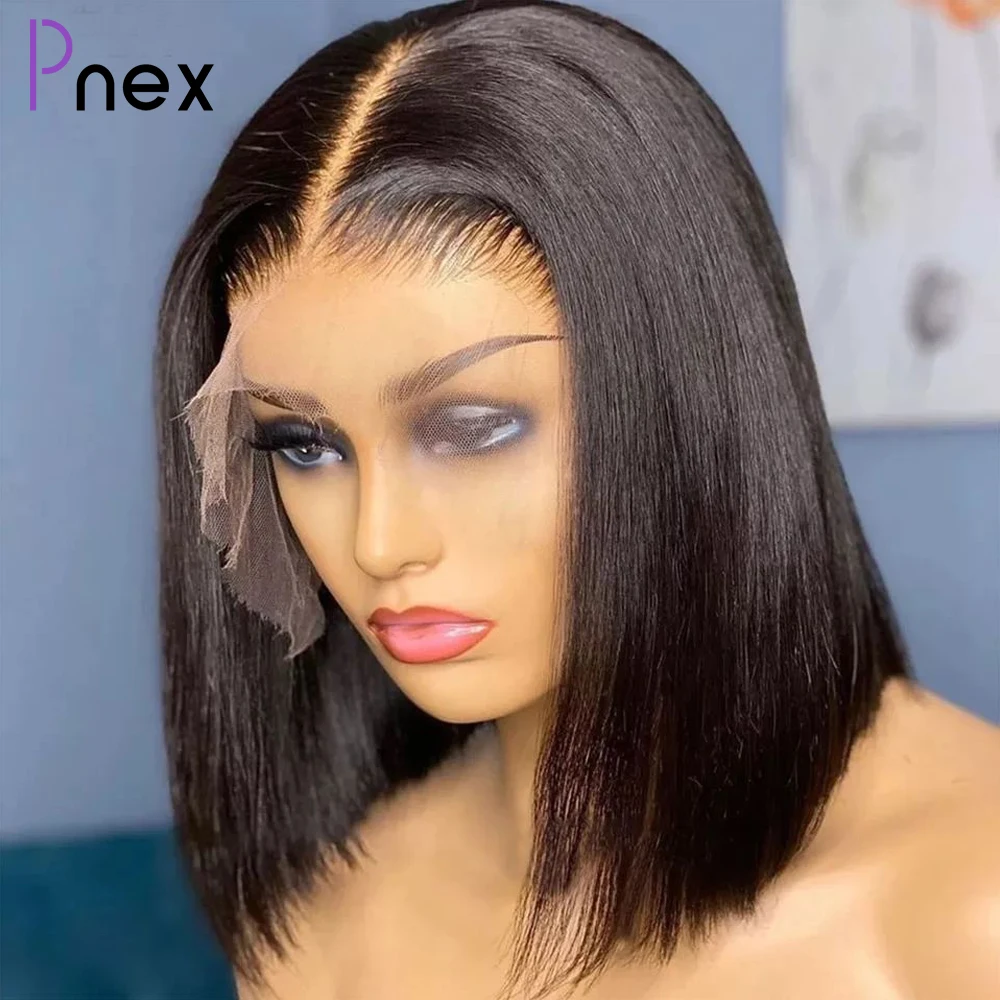 

Прямые короткие парики из человеческих волос, парик из T-частей, парик из человеческих волос, бразильский парик без повреждений 13x5x2, парик на...