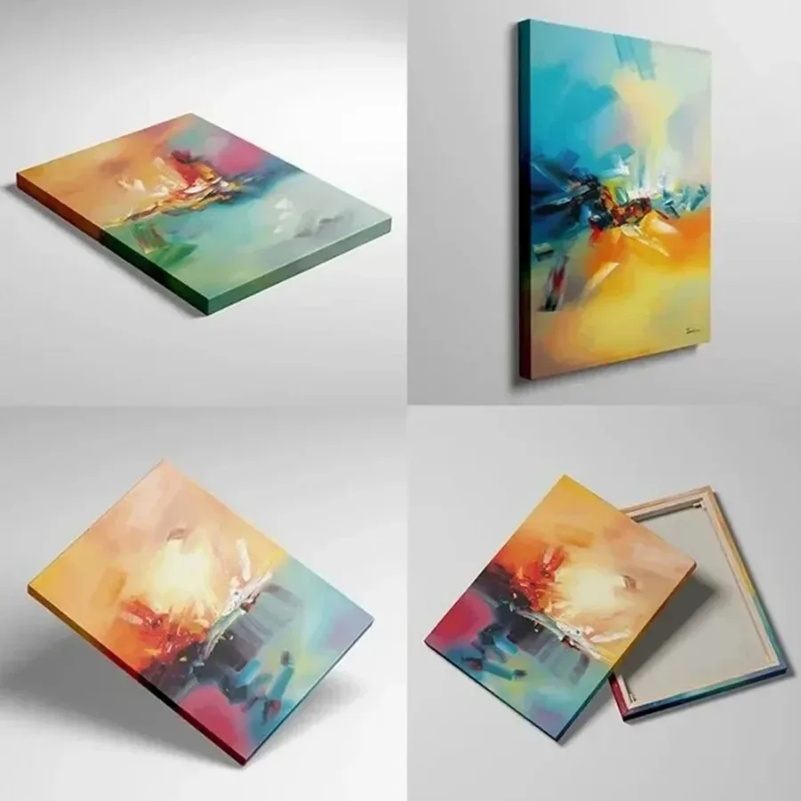 Абстрактная Настенная картина с рамкой художественный Рисунок на холсте