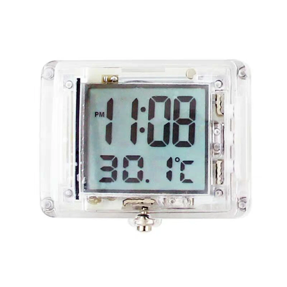 

Мотоциклетные часы, мини светящиеся цифровые часы с 12 часами в формате и индикатором температуры, водонепроницаемые