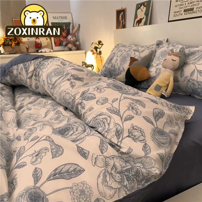 

Комплект постельного белья с пододеяльником и одеялом Постельное белье на 2 человека. Чехлы в скандинавском стиле для