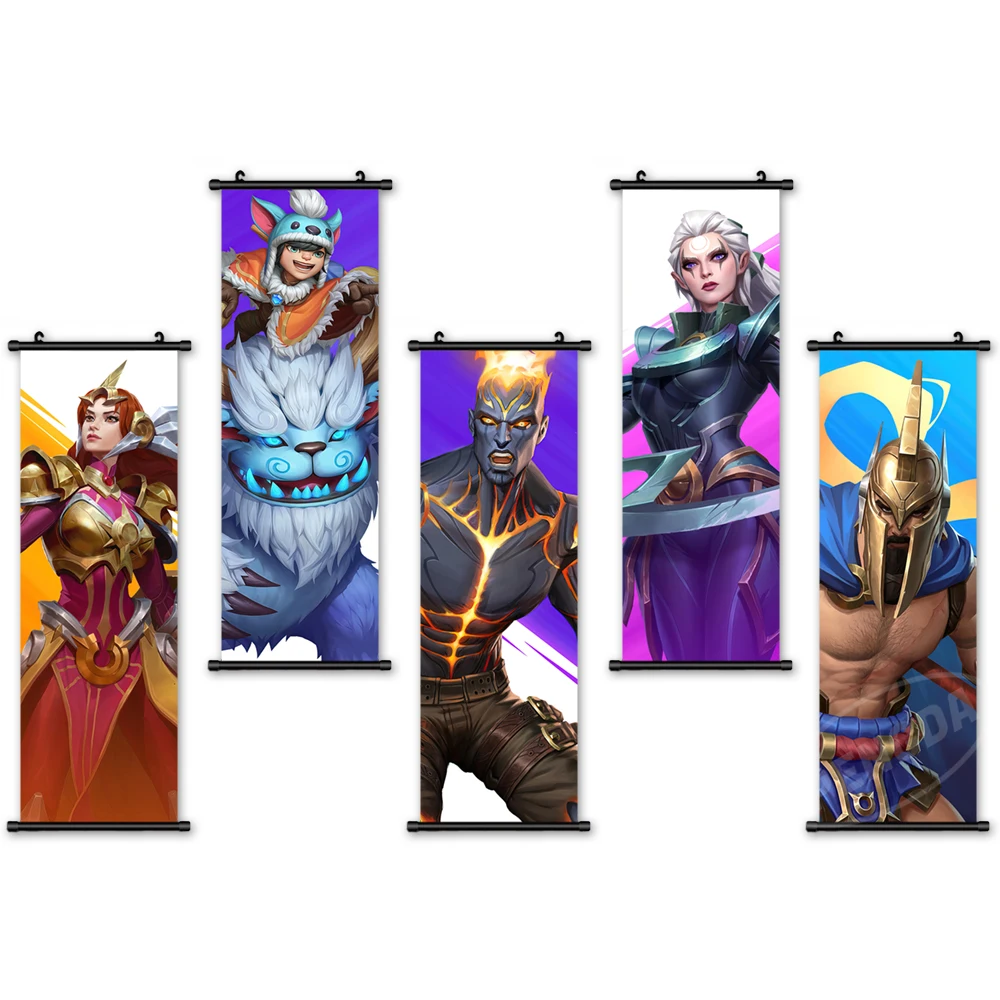 

League of Legends Home Decoration Wall Artwork Painting Plastic Character Hanging Scrolls Modern Canvas Printed Picture Poster
