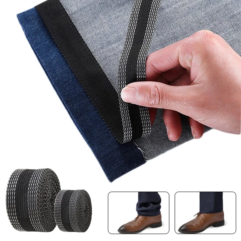 

Self-Adhesive Pants Mouth Paste Hem Roller Pants Edge Shorten Repair Pants for Foot Presser Apparel Sewing Fabric 1M/2M/5M
