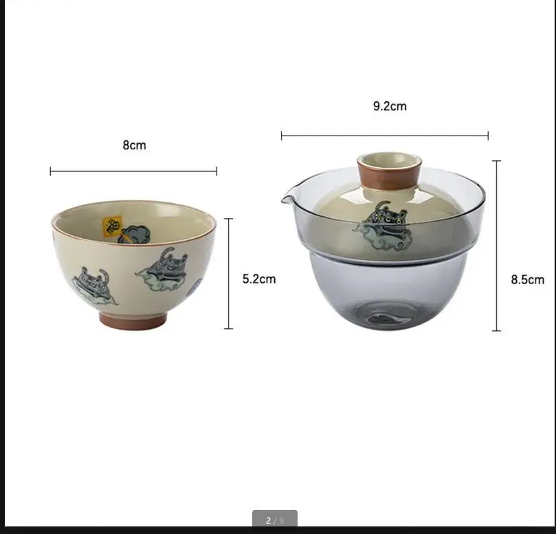 Стеклянный дорожный чайный сервиз один горшок чашка в китайском стиле домашняя