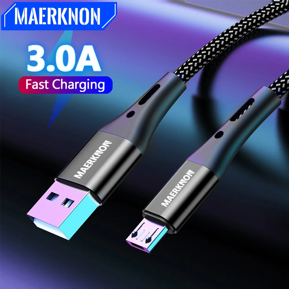 Кабель Micro USB MAERKNON 0,5/1/2/3 м, 3 А Кабель Micro USB MAERKNON 0,5/1/2/3 м, 3 А
