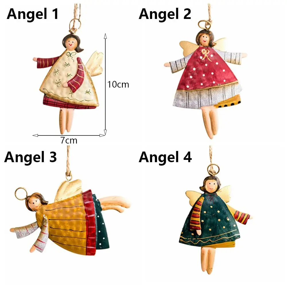 Рождественская подвеска металлический окрашенный Санта-Клаус елка каплевидные