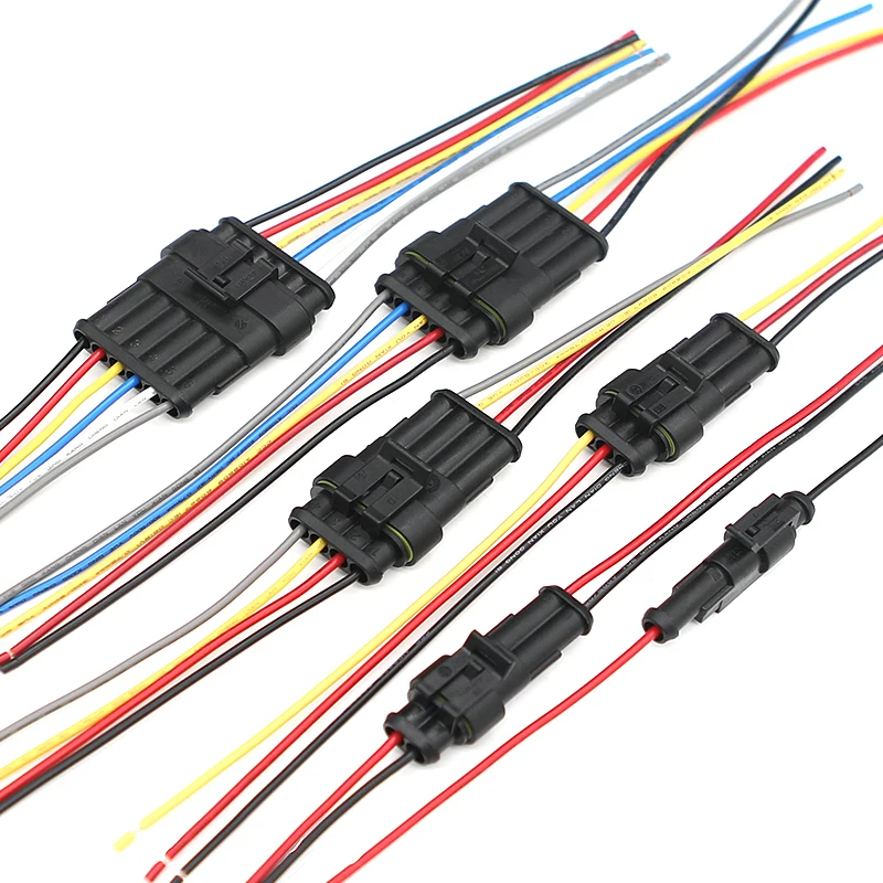 1-контактный водонепроницаемый разъем AMP Superseal мужской и женский жгут проводов 0 75