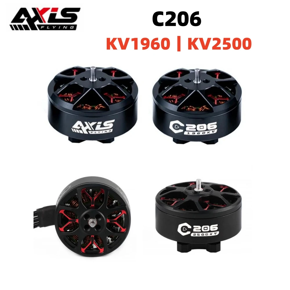 Axisflying C206 2006 1960kv Fpv Бесщеточный двигатель 6s Lipo 1 5 мм вал для Rc 3 дюймовый воздуховод