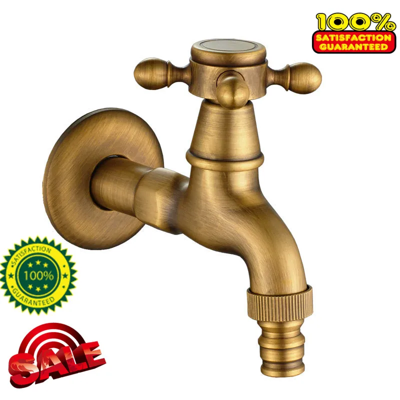 

S163 G1/2" brass garden faucet tap bathroom washing machine tap faucet bibcock brushed brass tap single cold