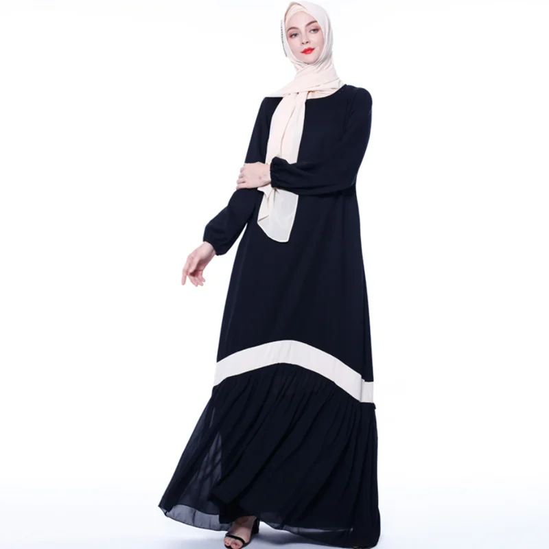 Дубай Турецкая абайя модное платье с длинным рукавом забавная цветная юбка макси для мусульманских женщин повседневный свободный кафтан а...