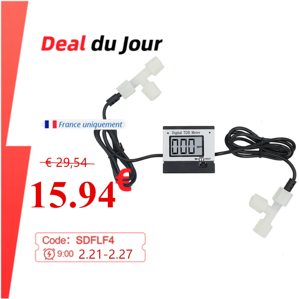 Tds Medidor 1999 30% Ppm Faixa de Medição Filtro Medição Condutividade Pureza da Água Ferramenta Medição Qualidade Tester de Desconto Medidores de PH