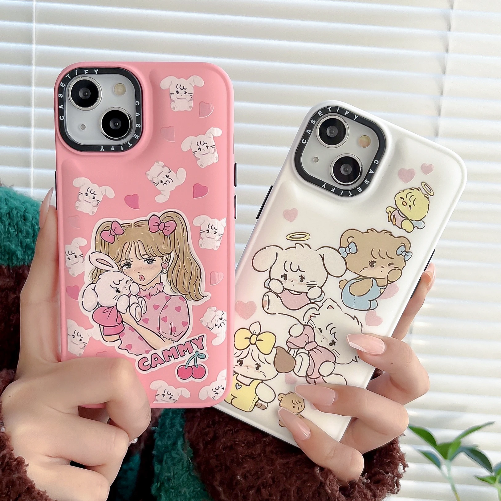 

Cute Rabbit Pretty Girl Phone Cases For iPhone 14 13 12 11 Pro Max Mini XR X XS MAX 8 7 Plus Shockproof Cover-Casetify