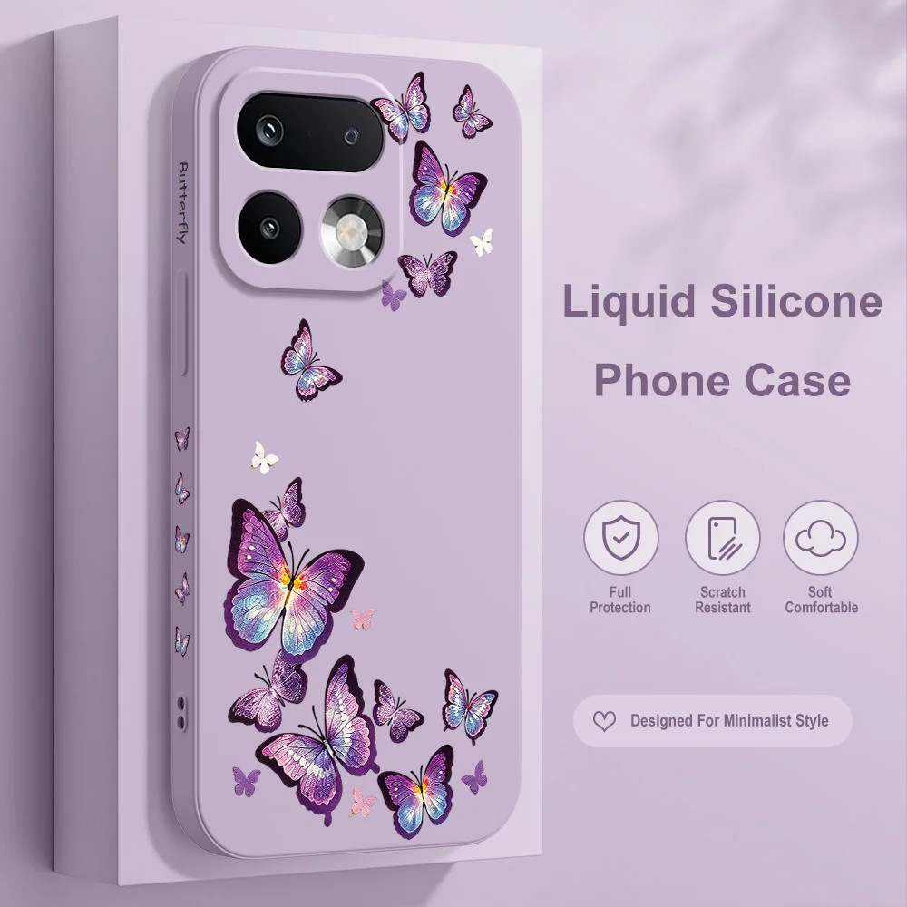 Фото Чехол для телефона Butterfly Rush для Oppo Realme 16 15 15T 14 13 12 11 10 9 9I Pro Plus 4G 5G, мягкий силиконовый чехол. №2
