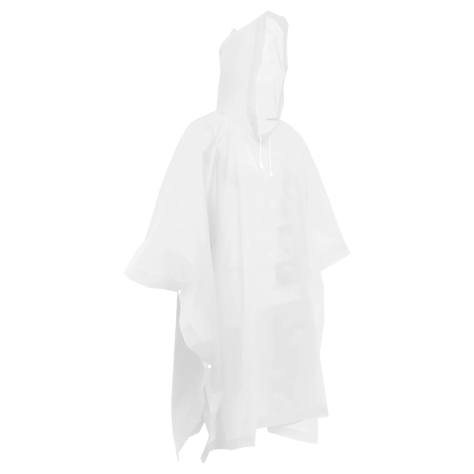 

Unisex Rain Poncho Portable EVA Raincoat with Hood Reusable Rain Poncho for Outdoor Activities White