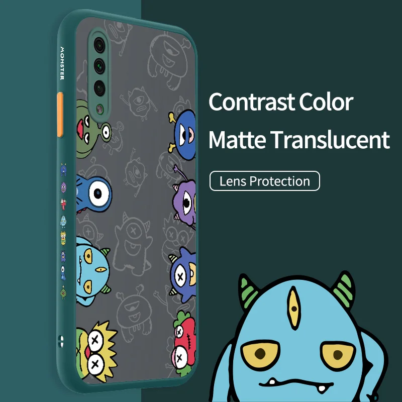 

For Samsung Galaxy A50 A50S A30S A51 5G UW A52 A52S A53 A70 A71 A72 A73 A7 2018 Mini Diversified Monster Case Colorful Monster