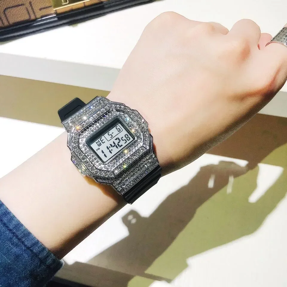 

Женские и мужские часы с квадратным циферблатом, водонепроницаемые