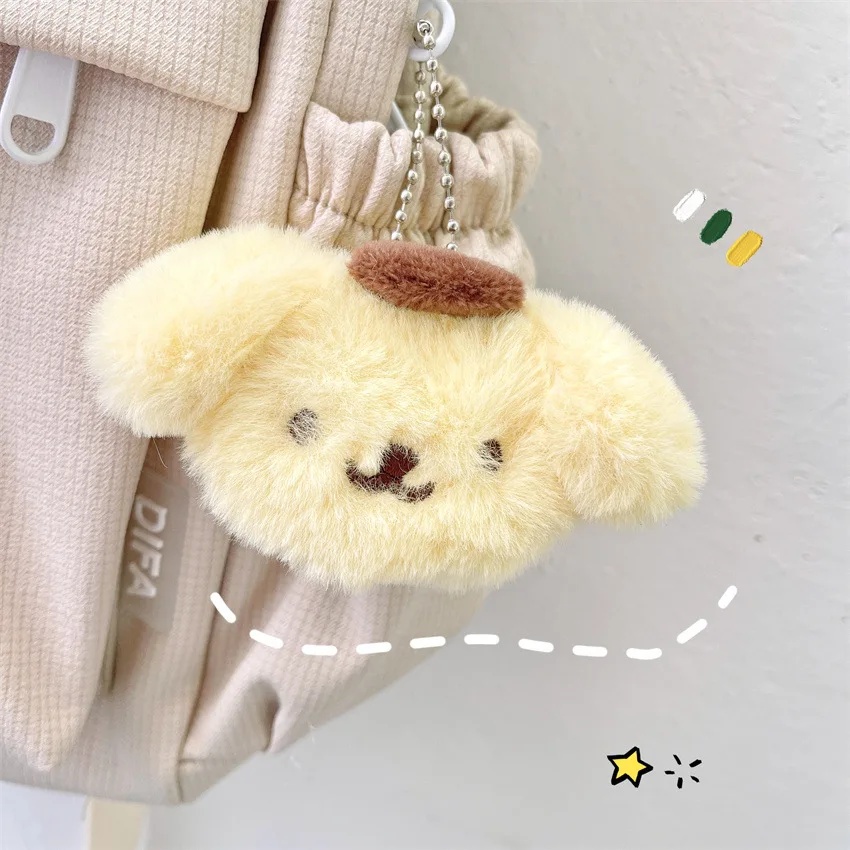 

Kawaii Sanrio Cute Мягкая Подвеска для ключей Kuromi Cinnamoroll Рюкзак-брелок декоративные аксессуары для пар Рождественский подарок игрушка