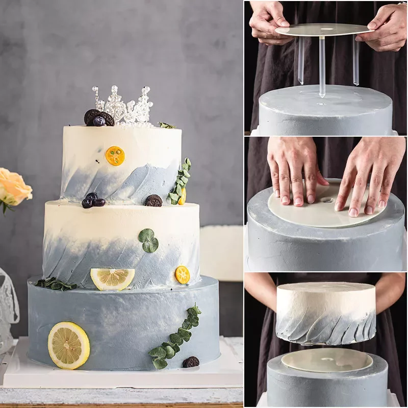 

2022New Multi-layer Cake Stand Suspended Gasket Support Frame Round Dessert Support Spacer Piling Bracket Baking Tools