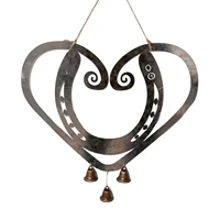 lucky love wind chime love heart wind chime with steel nails metal wind bell valentines day decoration memorial gifts