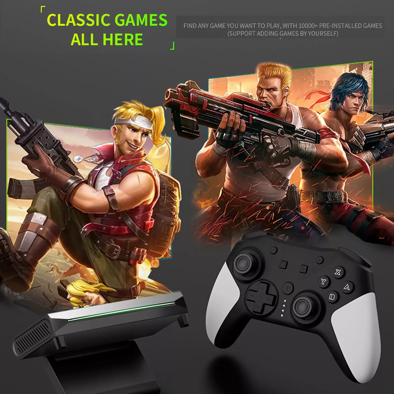 Newest Video Game Console With Wireless Controllers HD TV Retro Game Console Built-in 30 Emulators 10000+ Games For PS1/N64/DC