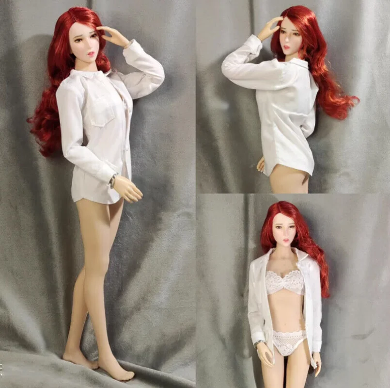 

Модель женского нижнего белья в масштабе 1/6, белая женская рубашка, модель для фигуры 12 дюймов