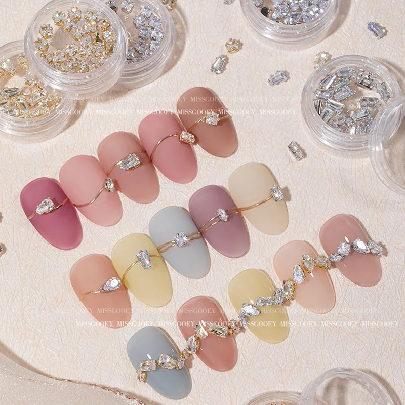 50 шт. подвеска для ногтей с блестящими бриллиантами из циркона |