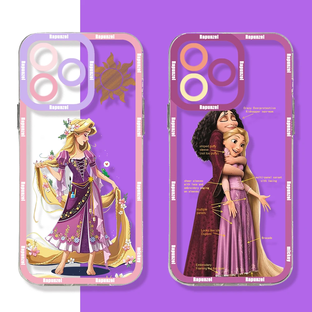 

Disney Princess Rapunzel Phone Case For Xiaomi Redmi Note 12C 11 10 Pro Plus 10C 9A 9C 9T K30 K40 K50 K60 4G 5G Transparent Capa