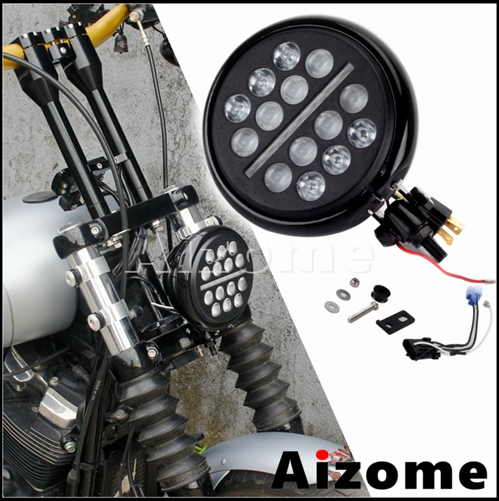 

Motorcycle LED Round Headlight 5.75" Headlamp Head Lights For Harley Softail Street Bob Low Rider FXBB FXBBS FXLR FXST 2018-2022