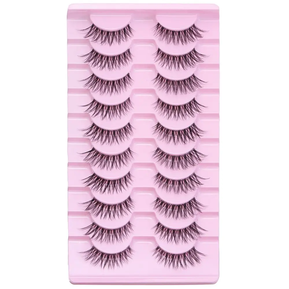 

Handmade Short 3D Effect Light Volume Faux Mink Lashes Fake Eyelashes Cat Eye False Eyelashes