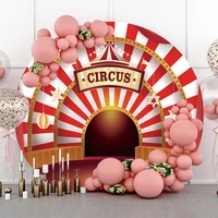 round circus backdrop photography circus carnival baby shower birthday decoration portrait circle photo background banner props
