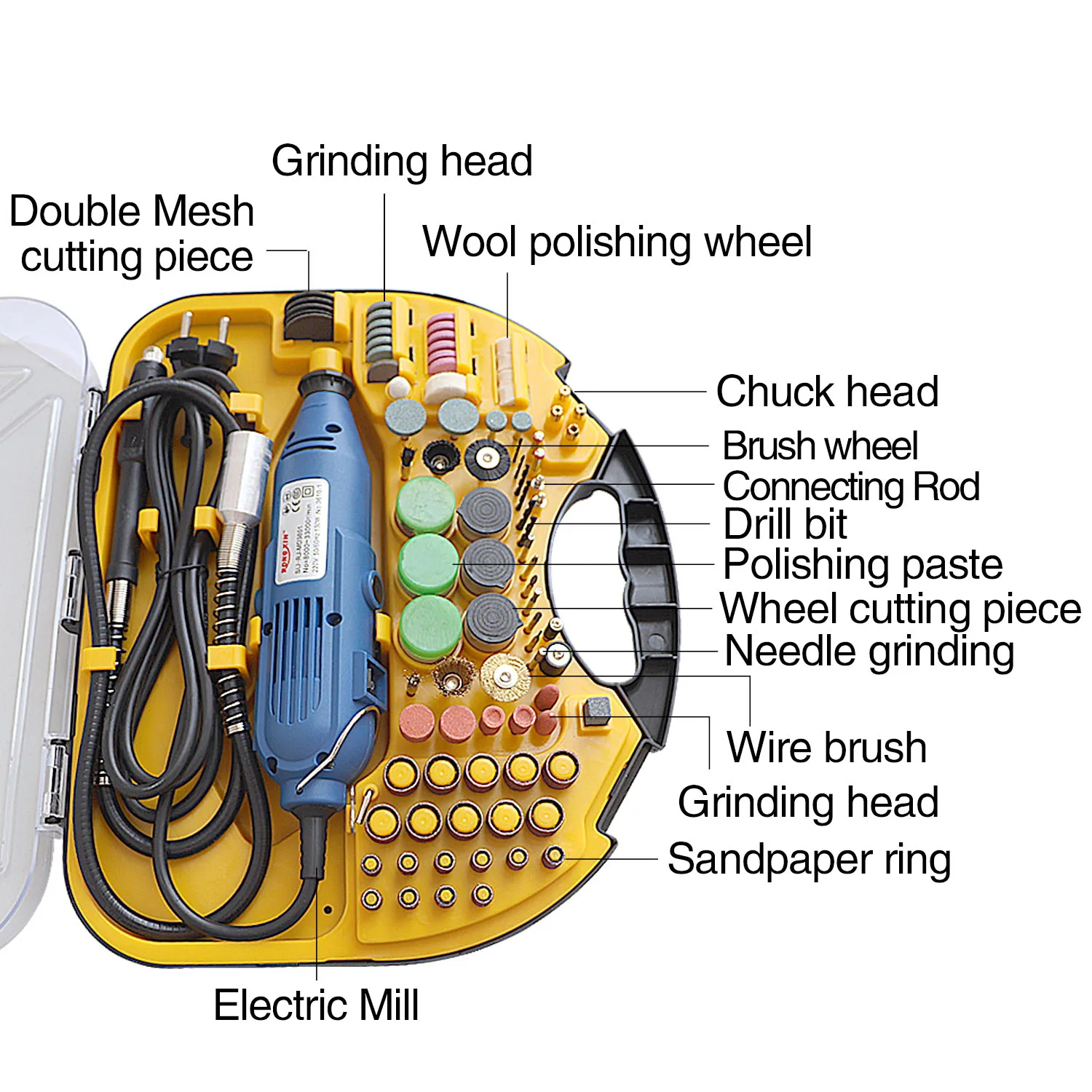 Миниатюрная электрическая шлифовальная машина 211 с 6-Скоростной регулировкой: