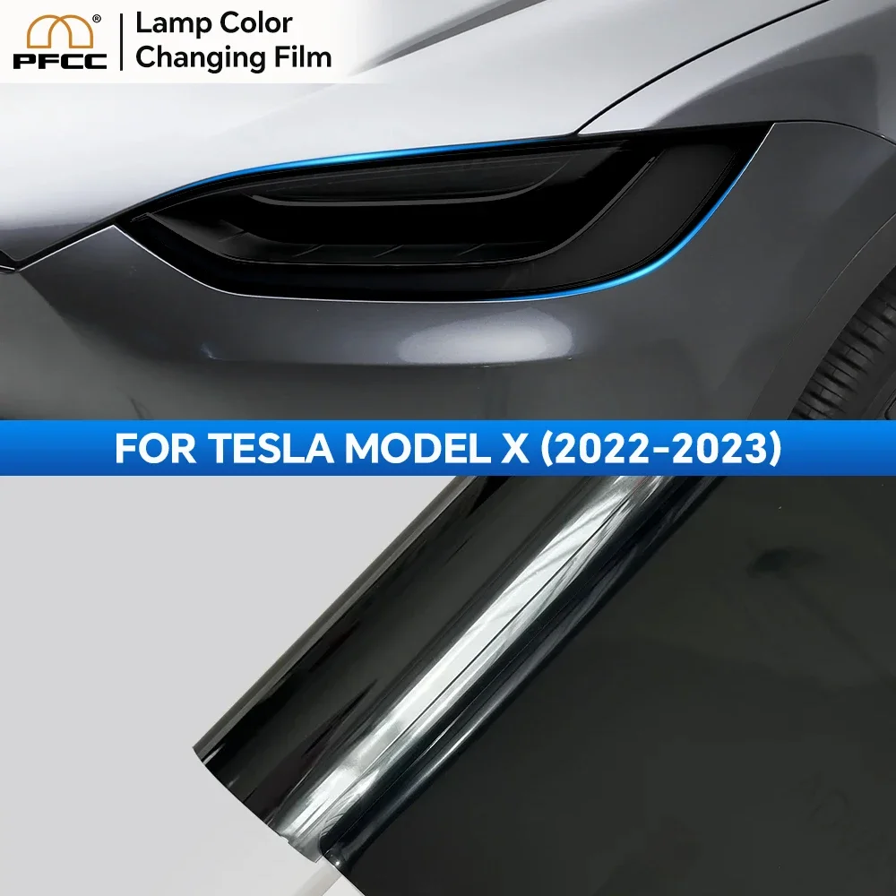 Предварительно отрезанная Защитная пленка для передней фары Tesla Model X 2022-2023