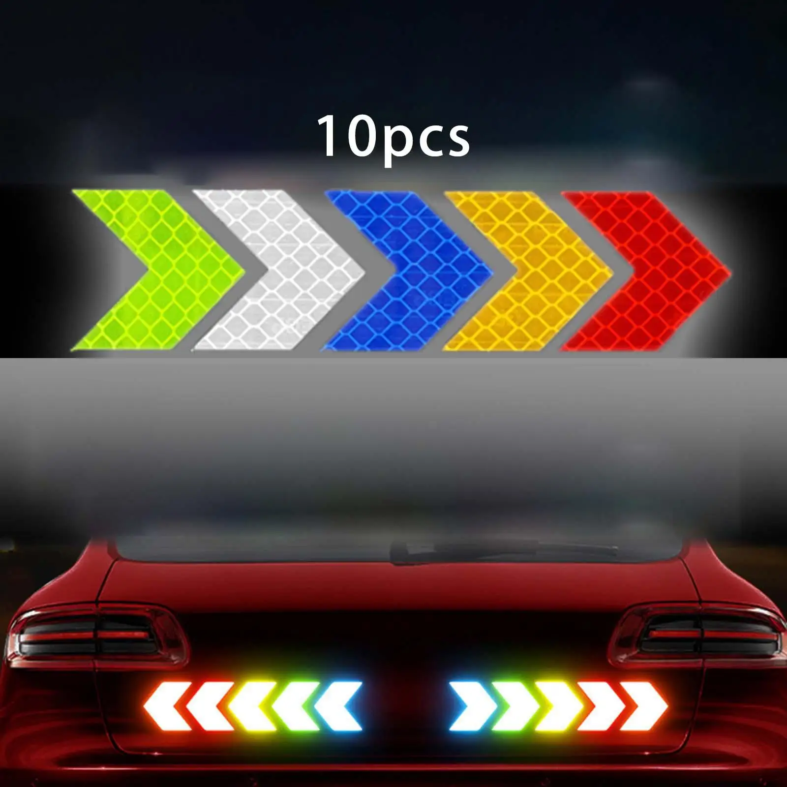 Светоотражающие наклейки со стрелками 10 шт. самоклеящиеся аксессуары для