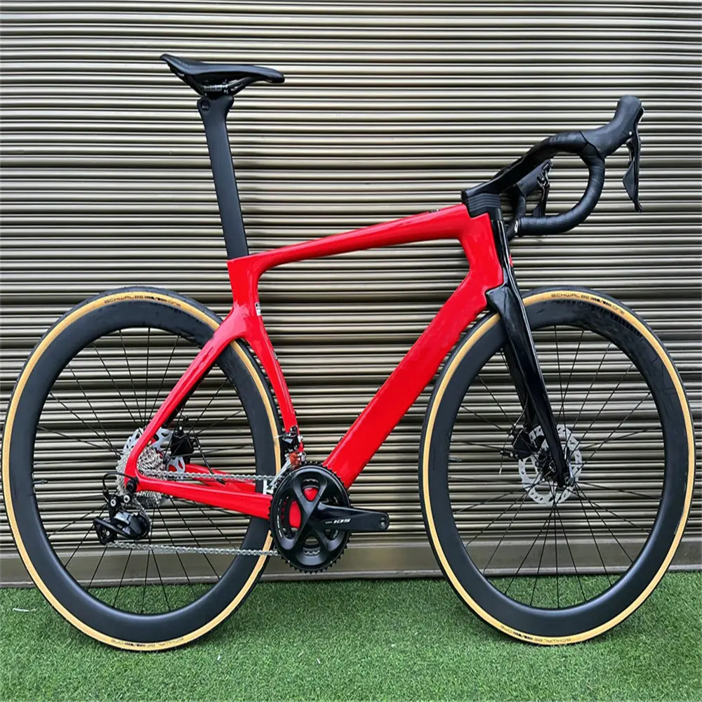 

T1000 20 colors S5 Carbon Road Full Bike RED Disk Brake Bicycle with S5 frame Disc Groupset Wheelset