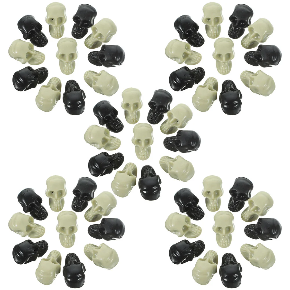 

100Pcs Mini Plastic Heads Decorations Creep Head Halloween Party Layout Head