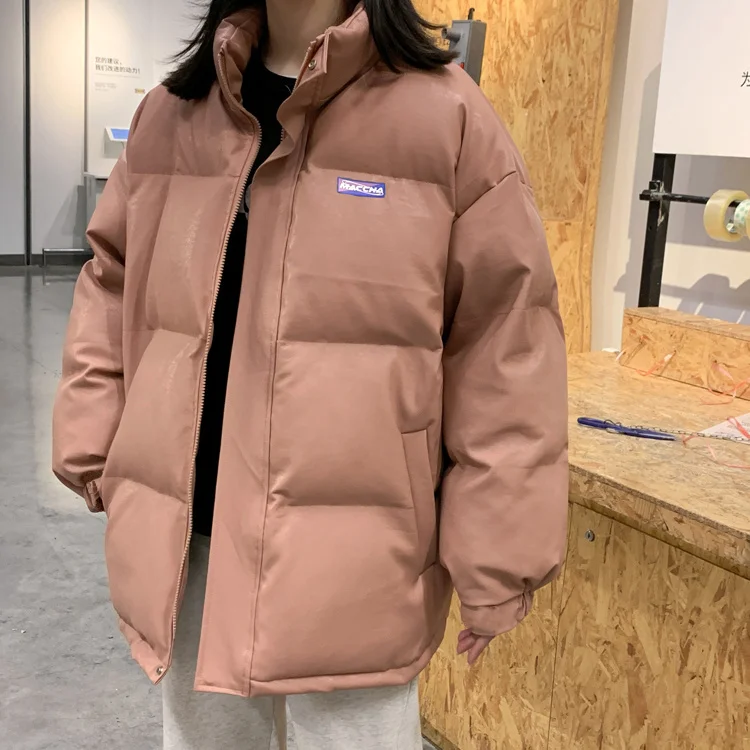 Cotton Clothes 2022 New Women's Winter Clothes Chic Coat Explosion Style Ins Tide Couples Wear Bread Coat Leather Cotton Coat