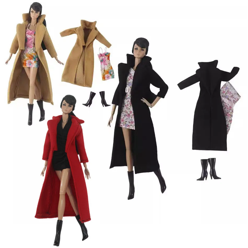 Модная 1/6 FR супермодельная кукольная одежда высокого качества длинное шерстяное